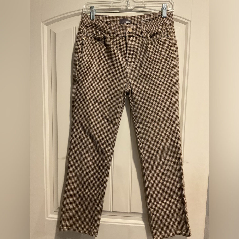 95. DL 1961 Houndstooth Mara Straight Jeans, Size 27.